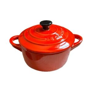 NEW LE CREUSET Red Stoneware Mini Cocotte